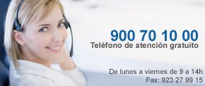 Teléfono de atención 900 70 10 00